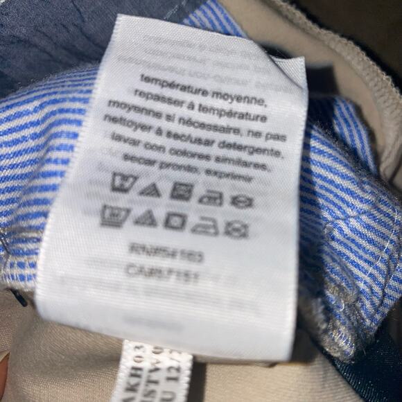 Tommy Hilfiger Khaki Hampton TH Logo All over Print chino pants size 2 - Picture 7 of 8